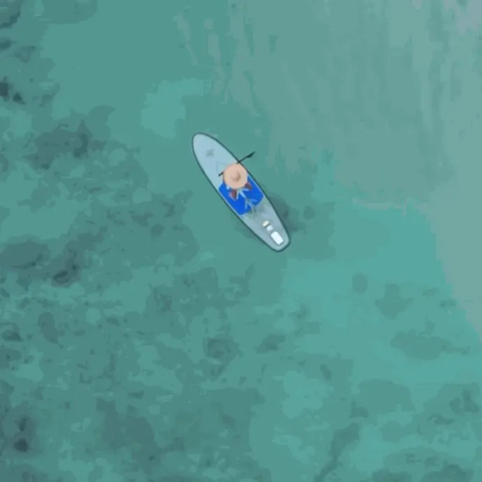 transparent paddleboard